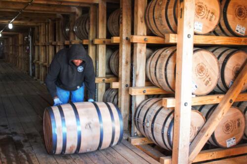 Once the Bourbon is barreled, it is stored in the barrelhouse for at least four years to make our bottled in bond Bourbons.